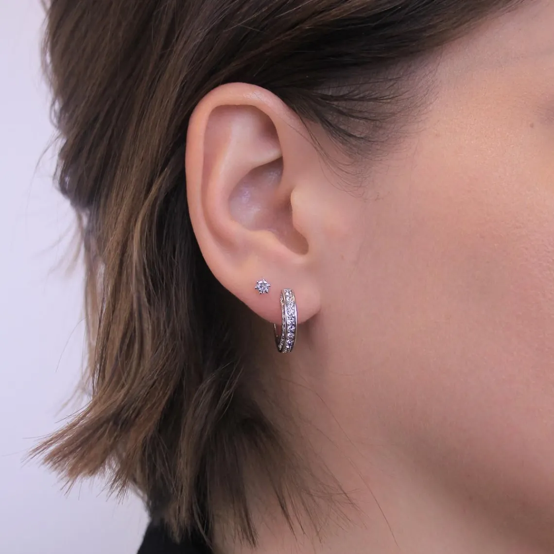 MYC-Paris Boucles d’oreilles Femme - DE0035-S Laiton Argent | Femme Boucles D'Oreilles