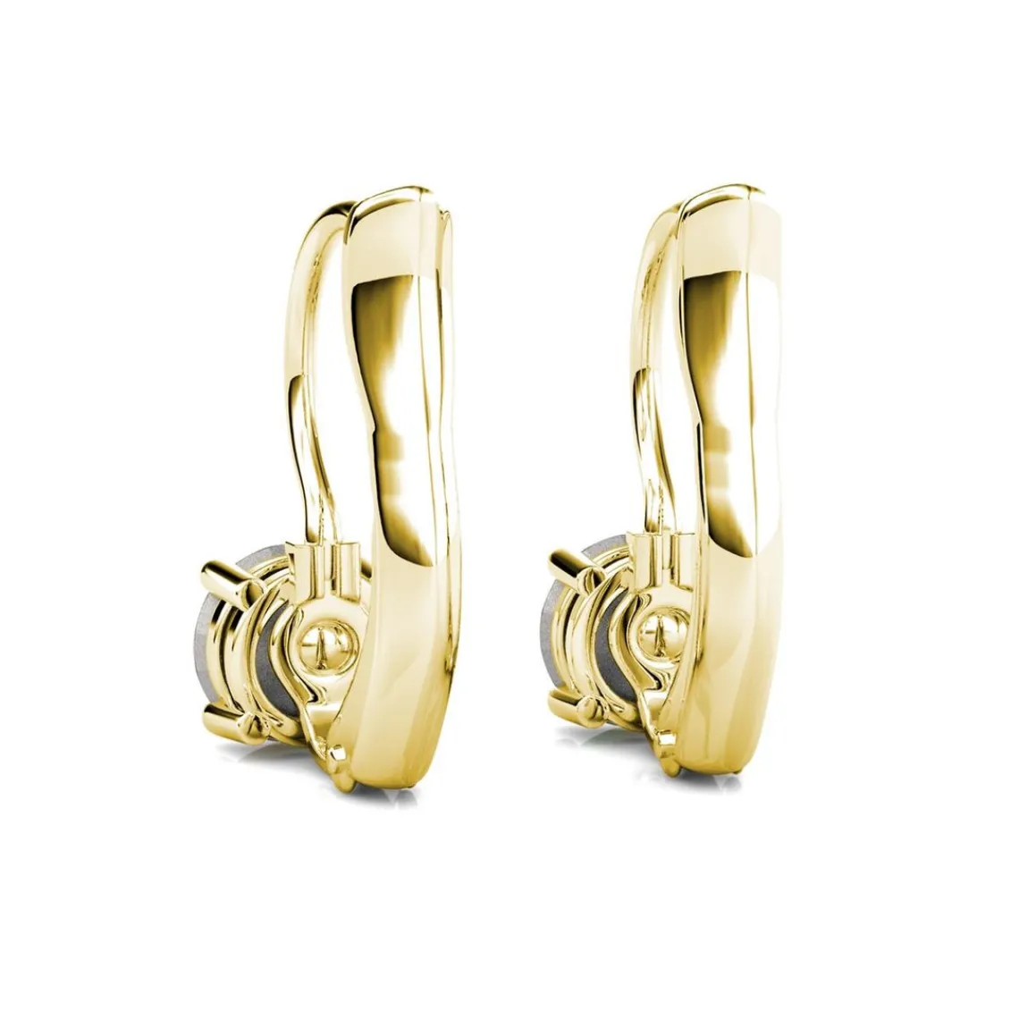 MYC-Paris Boucles d’oreilles Femme Solitaire - DE0008-G-C Laiton Doré | Femme Boucles D'Oreilles
