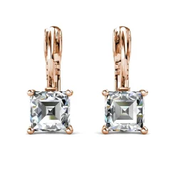 MYC-Paris Boucles d’oreilles Femme Square - DE0007-RG-C Laiton Doré rose | Femme Boucles D'Oreilles