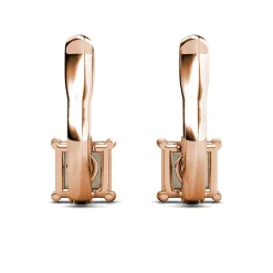 MYC-Paris Boucles d’oreilles Femme Square - DE0007-RG-C Laiton Doré rose | Femme Boucles D'Oreilles
