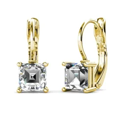 MYC-Paris Boucles d’oreilles Femme Square - DE0007-G-C Laiton Doré | Femme Boucles D'Oreilles