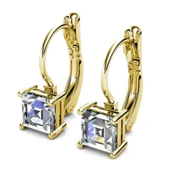 MYC-Paris Boucles d’oreilles Femme Square - DE0007-G-C Laiton Doré | Femme Boucles D'Oreilles