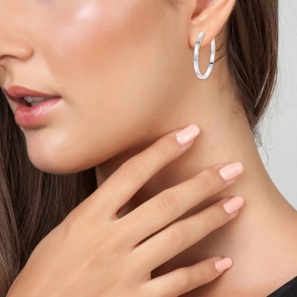 So Charm Bijoux Boucles d'oreilles Femme So Charm - B2402-ARGENT Acier Argent | Femme Boucles D'Oreilles