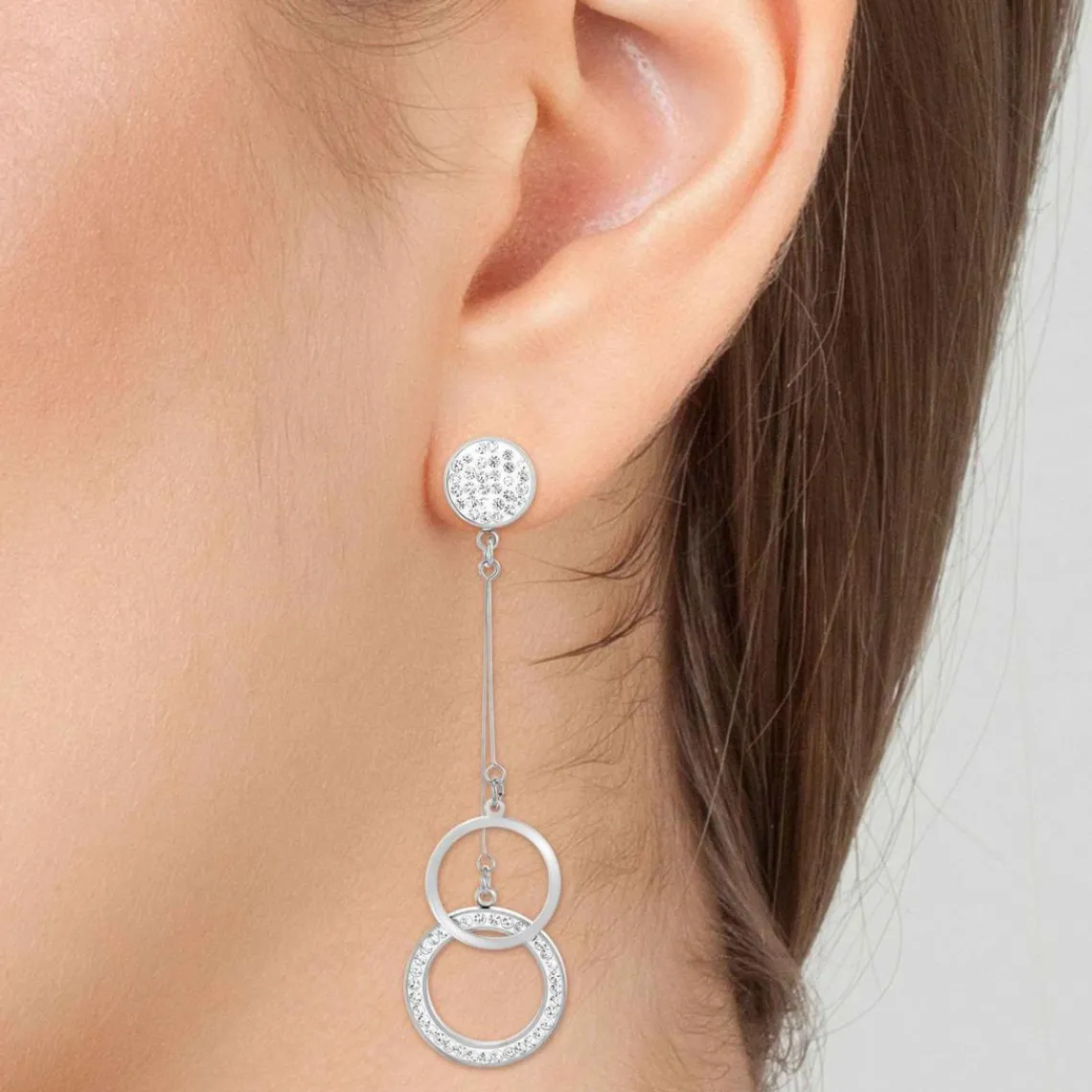 So Charm Bijoux Boucles d'oreilles Femme So Charm - B2747-ARGENT Acier Argent | Femme Boucles D'Oreilles