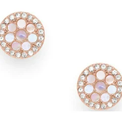 Fossil Bijoux Boucles d'oreilles Fossil JF02906791 - VINTAGE GLITZ ACIER DORÉ ROSE Femme | Femme Boucles D'Oreilles