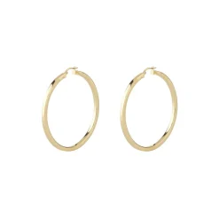 Guess Bijoux Boucles D'Oreilles Hoops I Did It Again Acier Doré Carrées Extra Légères | Femme Boucles D'Oreilles