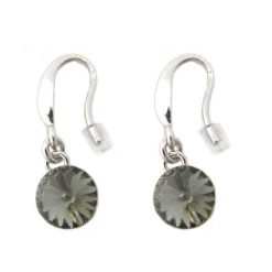 Indicolite Boucles d'oreilles Emily BOCREMISINI - Boucles d'oreilles Argent A925/00 Cristaux Swarovski gris | Femme Boucles D'Oreilles