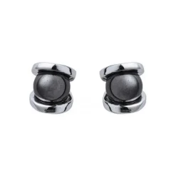 Jourdan Boucles d'Oreilles ATLAS AJS085HE - Boucles d'Oreilles En Argent et Hematite | Femme Boucles D'Oreilles