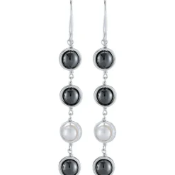 Jourdan Boucles d'Oreilles CERES AMK029 - Boucles d'Oreilles En Argent et Hematite | Femme Boucles D'Oreilles