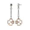 Jourdan Boucles d'Oreilles INANNA ADY001 - Boucles d'Oreilles Bicolore En Argent et Oxyde de Zirconium | Femme Boucles D'Oreilles