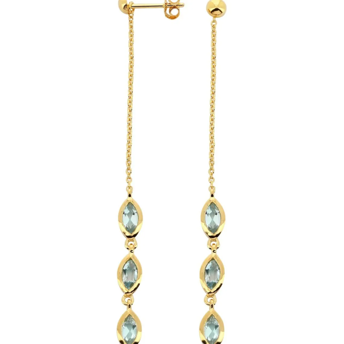 Kosma Paris Boucles d'oreilles Kira Doré & Topaz | Femme Boucles D'Oreilles