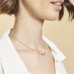 Kosma Paris Boucles d'oreilles Kira Doré & Topaz | Femme Boucles D'Oreilles