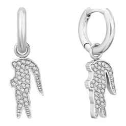 Lacoste Boucles d'oreilles Crocodile 2040283 - Acier Argent | Femme Boucles D'Oreilles