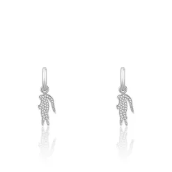 Lacoste Boucles d'oreilles Crocodile 2040283 - Acier Argent | Femme Boucles D'Oreilles