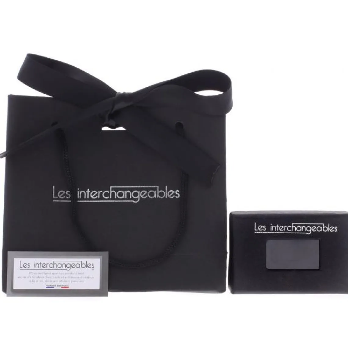 Les Interchangeables Boucles d'oreilles A54282 - Créoles Barette Strassé PM Palladium Cristal | Femme Boucles D'Oreilles