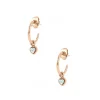 Les Interchangeables Boucles d'oreilles A59249 - Creoles Coeur PM Doré Rose | Femme Boucles D'Oreilles