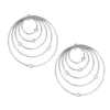 Les Interchangeables Boucles d'oreilles A59173 - Creoles Orbite GM Palladium | Femme Boucles D'Oreilles