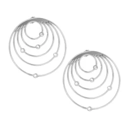Les Interchangeables Boucles d'oreilles A59173 - Creoles Orbite GM Palladium | Femme Boucles D'Oreilles