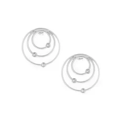 Les Interchangeables Boucles d'oreilles A59170 - Creoles Orbite Palladium | Femme Boucles D'Oreilles