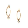 Les Interchangeables Boucles d'oreilles A59260 - Creoles Coeur Doré Rose | Femme Boucles D'Oreilles