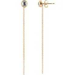Les Interchangeables Boucles d'oreilles A56671 - Serti PM Or Rose Cristal | Femme Boucles D'Oreilles