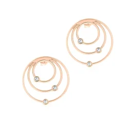 Les Interchangeables Boucles d'oreilles A59169 - Creoles Orbite Doré Rose | Femme Boucles D'Oreilles