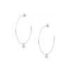 Les Interchangeables Boucles d'oreilles A59266 - Creoles Coeur GM Palladium | Femme Boucles D'Oreilles