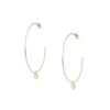 Les Interchangeables Boucles d'oreilles A59268 - Creoles Coeur GM Doré Rose | Femme Boucles D'Oreilles