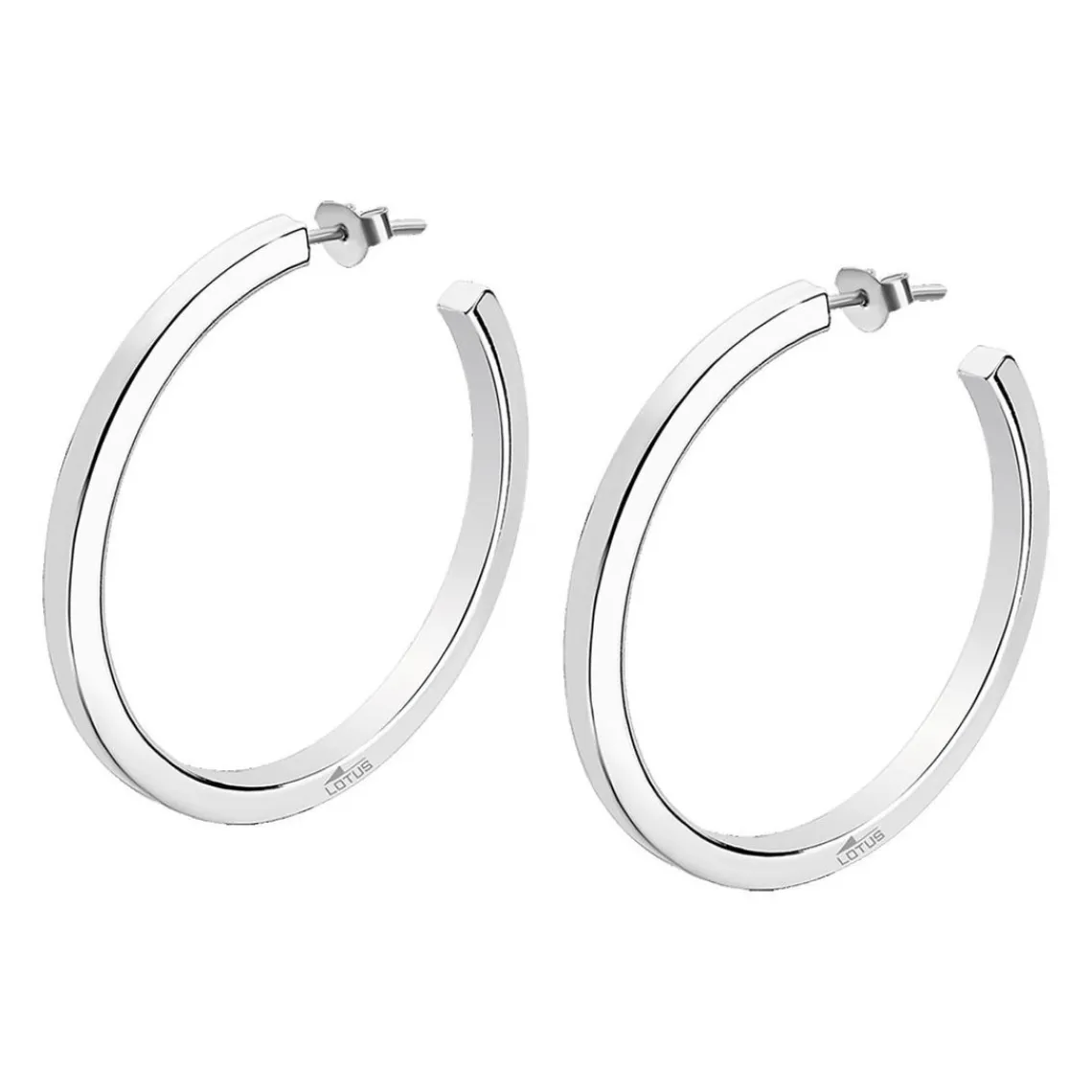 Lotus Silver Boucles d'oreilles It Girls LP1933-4-1 - Boucles d'oreilles Creole 40mm | Femme Boucles D'Oreilles