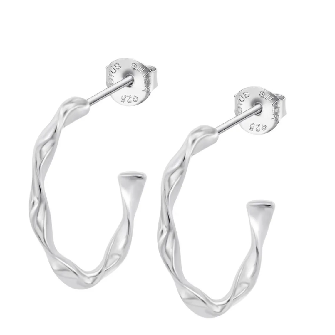Lotus Silver Boucles d'oreilles Hoops - LP3781-4-3 | Femme Boucles D'Oreilles
