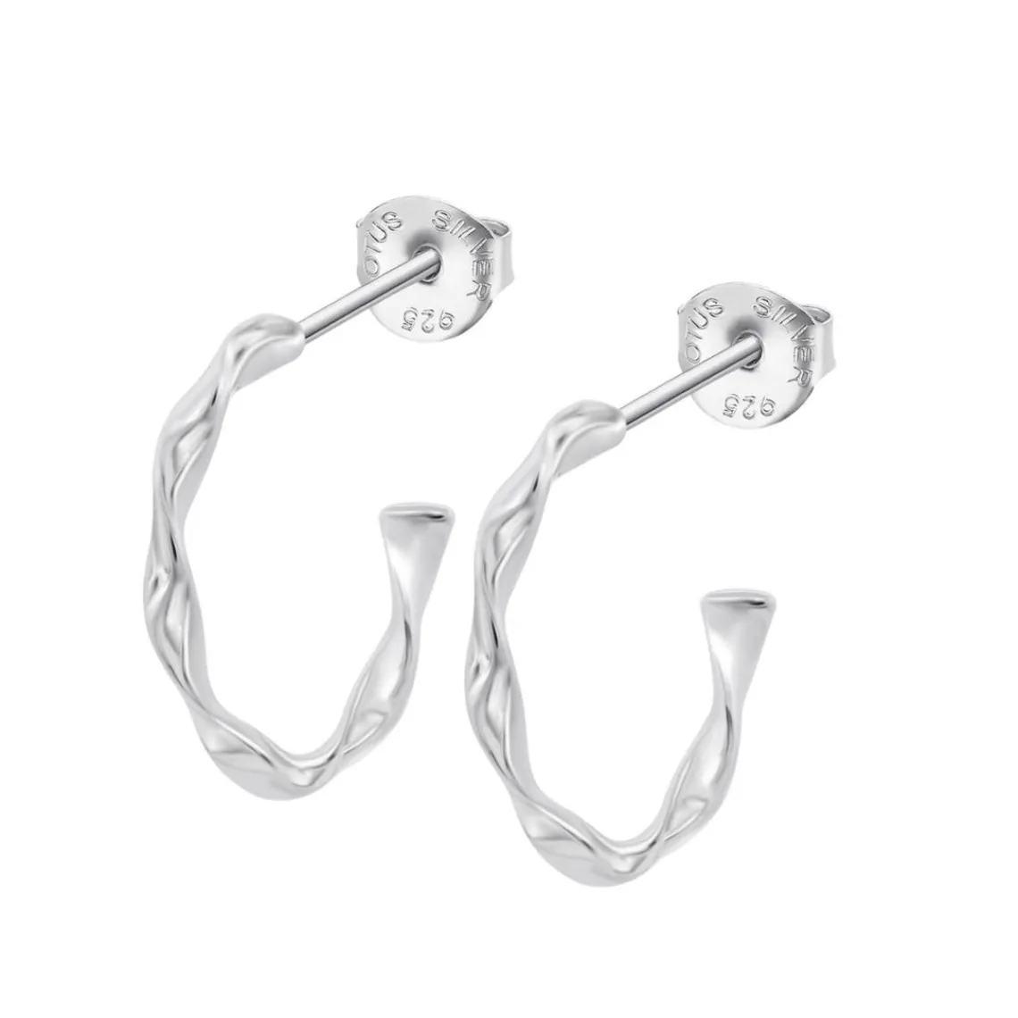 Lotus Silver Boucles d'oreilles Hoops - LP3781-4-1 | Femme Boucles D'Oreilles