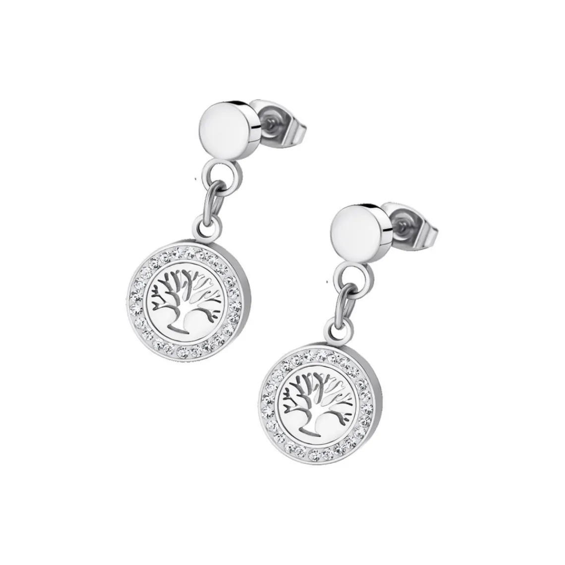 Lotus Style Bijoux Boucles d'oreilles Lotus Style Rainbow LS1869-4-1 - RAINBOW Acier Argenté Femme | Femme Boucles D'Oreilles