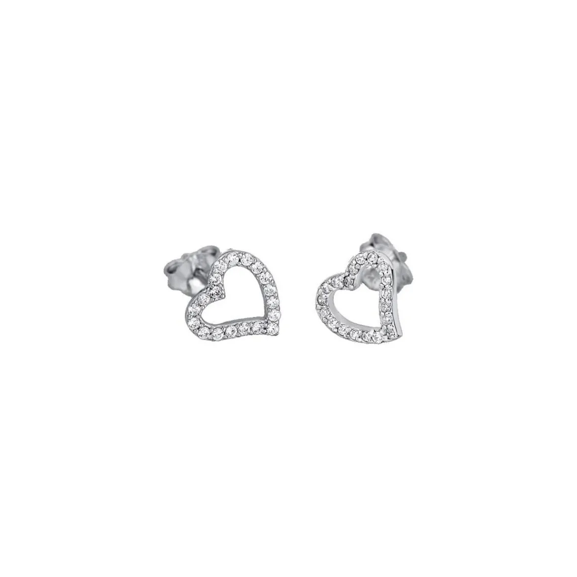 Lotus Silver Boucles d'oreilles Lotus Style LP1519-4-1 - Boucles d'oreilles Coeur Argent Strass Chic Femme | Femme Boucles D'Oreilles