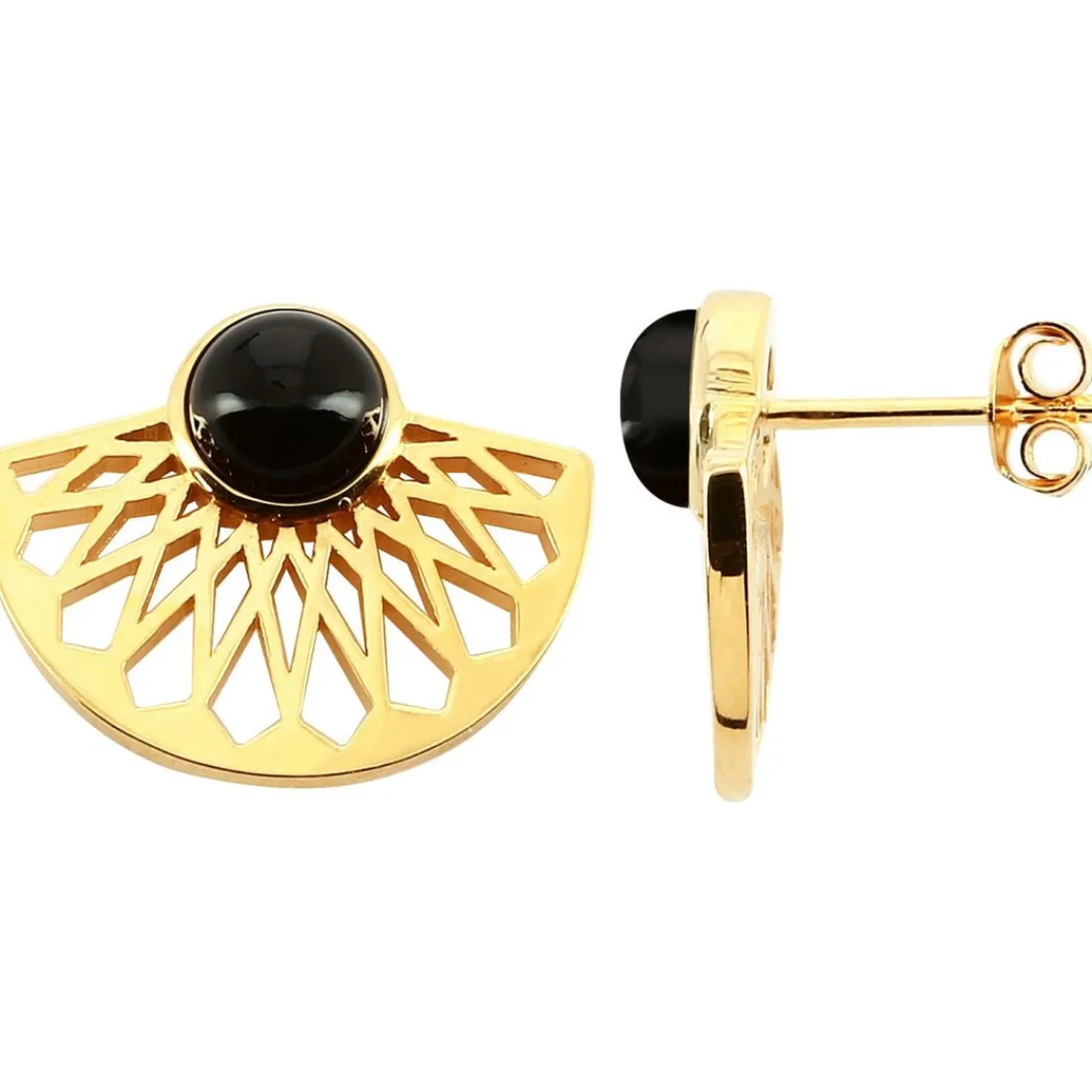 Kosma Paris Boucles d'oreilles Mia Doré & Onyx Noir | Femme Boucles D'Oreilles
