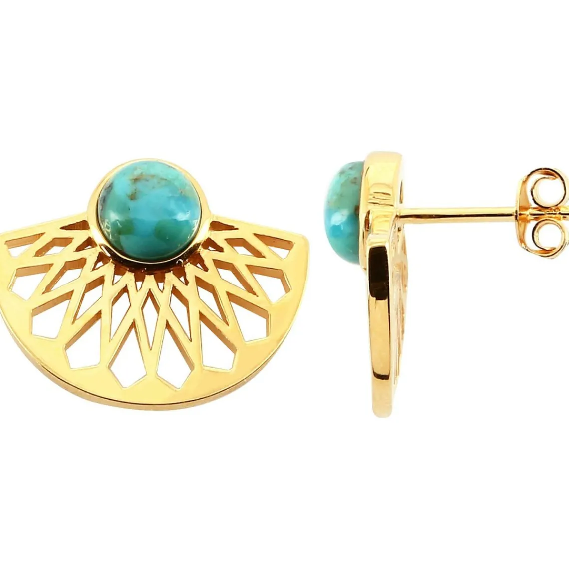 Kosma Paris Boucles d'oreilles Mia Doré & Turquoise | Femme Boucles D'Oreilles
