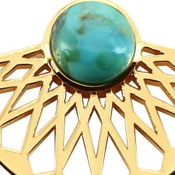 Kosma Paris Boucles d'oreilles Mia Doré & Turquoise | Femme Boucles D'Oreilles