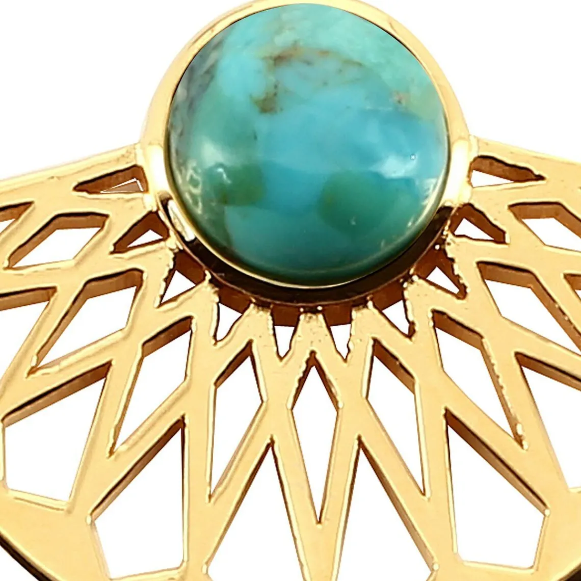 Kosma Paris Boucles d'oreilles Mia Doré & Turquoise | Femme Boucles D'Oreilles