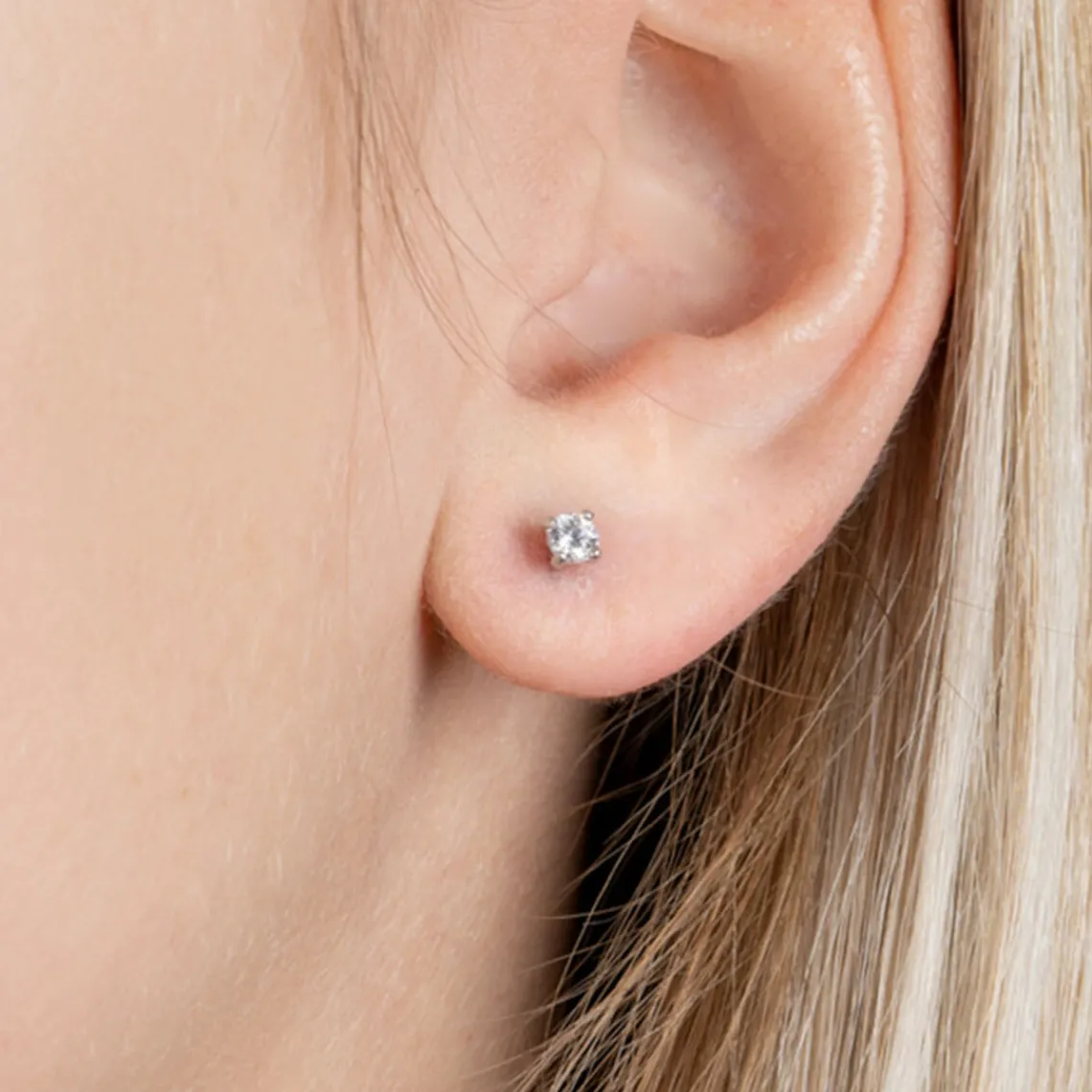 Maison de la Bijouterie Boucles d'oreilles mixte Oxyde de Zirconium argent rhodié - Z5055Z03 | Femme Boucles D'Oreilles