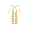 Maison de la Bijouterie Boucles d'oreilles Pendante Feuilles Plaqué Or - Y54Y50 | Femme Boucles D'Oreilles