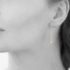 Maison de la Bijouterie Boucles d'oreilles pendantes plaqué or oxyde de zirconium Y53WYZ0 | Femme Boucles D'Oreilles
