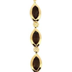 Kosma Paris Boucles d'oreilles pendantes Kira Doré & Quartz Fumé | Femme Boucles D'Oreilles