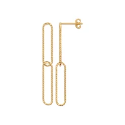 Maison de la Bijouterie Boucles d'oreilles Pendantes plaqué or Y5V5600 | Femme Boucles D'Oreilles