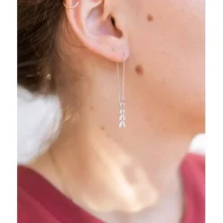 Maison de la Bijouterie Boucles d'oreilles Pendantes femme fantaisie Argent W545V00 | Femme Boucles D'Oreilles