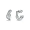 Guess Bijoux Boucles D'Oreilles Perfect Acier Rhodié Mini Pavées 17 Mm | Femme Boucles D'Oreilles