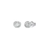 Guess Bijoux Boucles D'Oreilles Perfect Acier Rhodié Puces Et Zircons Cubiques 8 Mm | Femme Boucles D'Oreilles