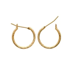 Maison de la Bijouterie Boucles d'oreilles plaqué or créoles 16mm Y6Z4UZ6 | Femme Boucles D'Oreilles