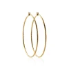 Maison de la Bijouterie Boucles d'oreilles plaqué or créoles 60mm Y6Z4U60 | Femme Boucles D'Oreilles