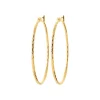 Maison de la Bijouterie Boucles d'oreilles plaqué or créoles 40mm Y6Z4U40 | Femme Boucles D'Oreilles