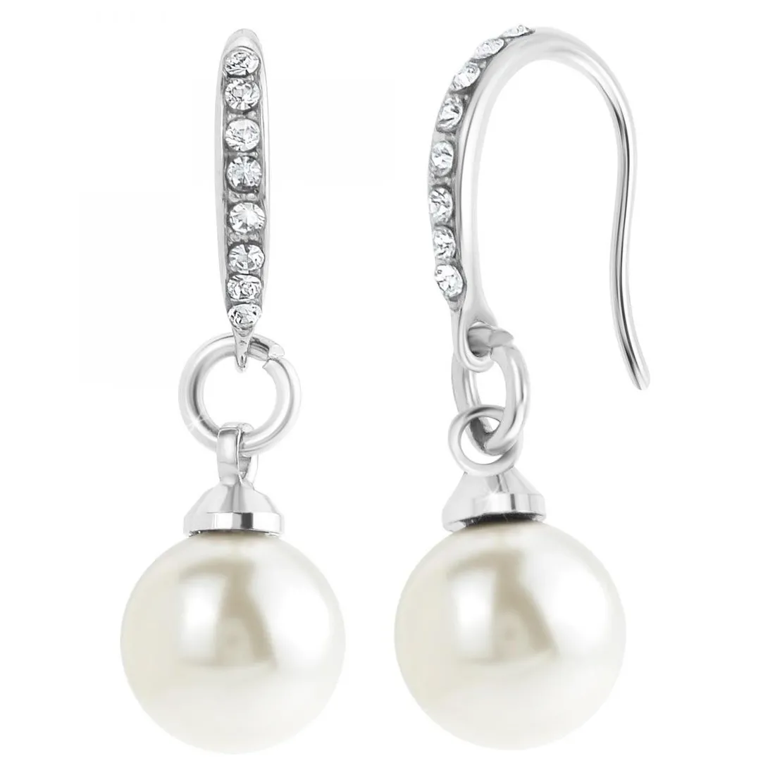 So Charm Bijoux Boucles d'oreilles B2075-CREAM - Mode | Femme Boucles D'Oreilles