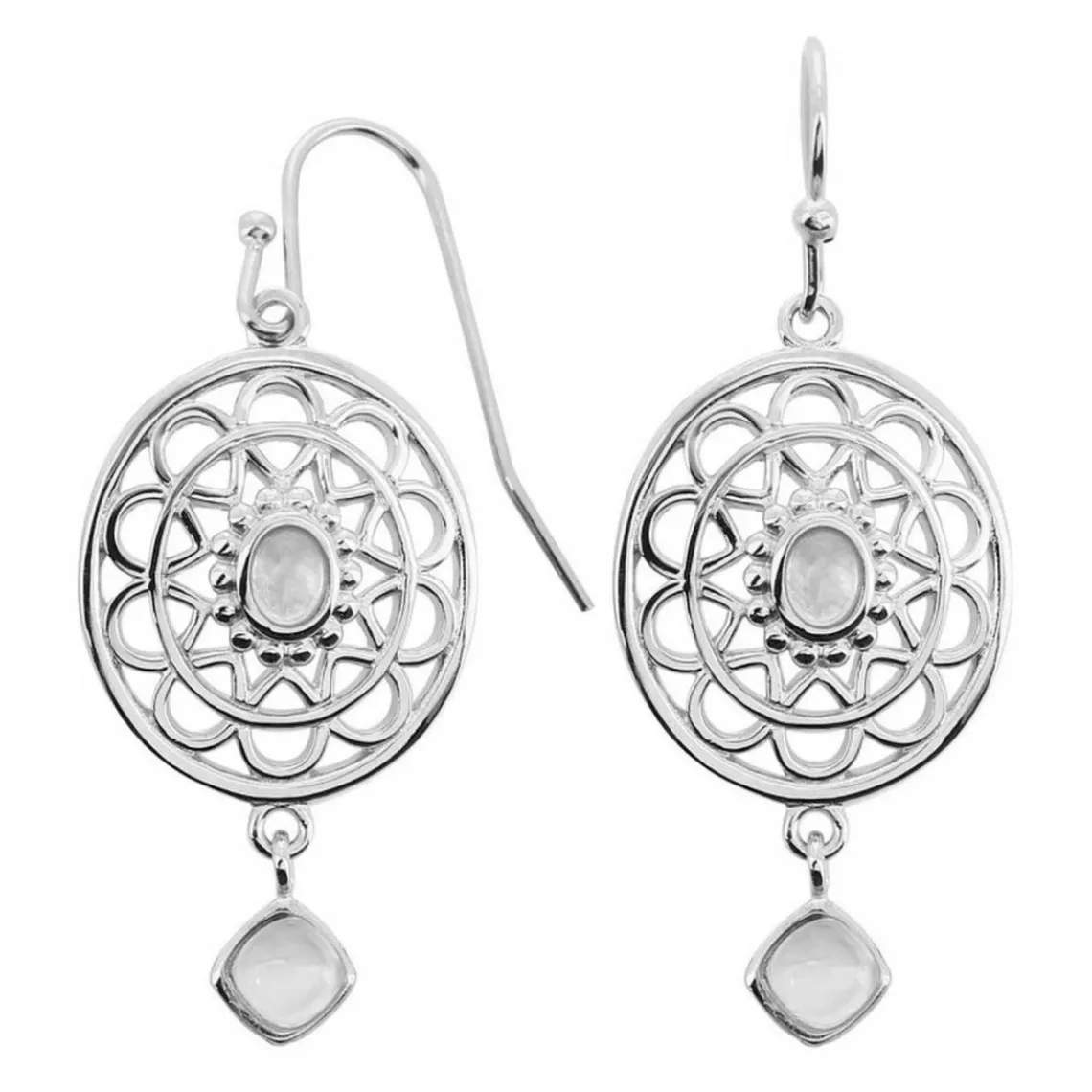 Kosma Paris Boucles d'oreilles Stella Argenté & Pierre De Lune | Femme Boucles D'Oreilles